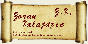 Zoran Kalajdžić vizit kartica